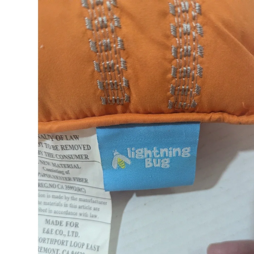 Lightning Bug Orange Lets Roll Off-Road Vehicle‎ Embroidered Decorative Pillow